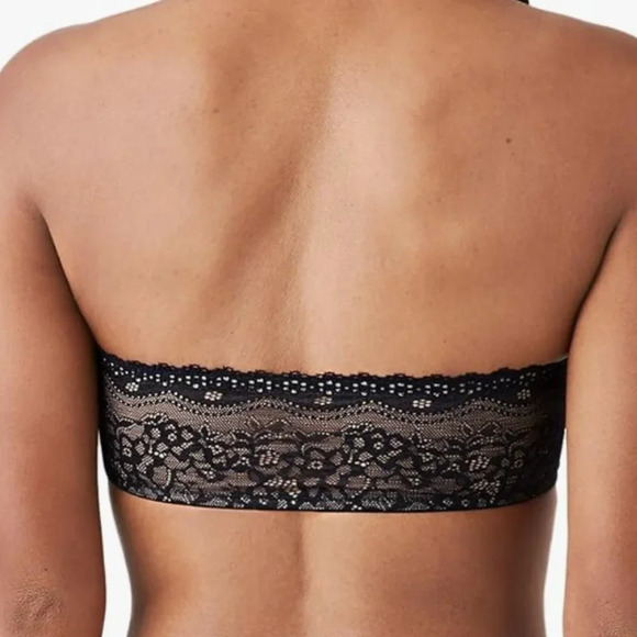 NWT b.tempt'd by Wacoal Women's B.Enticing Strapless Bra, black/tan - Picture 2 of 6